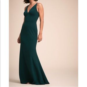 BHLDN Jones dress dark emerald prom formal